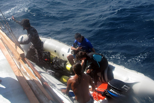 Getting ready for our last dive