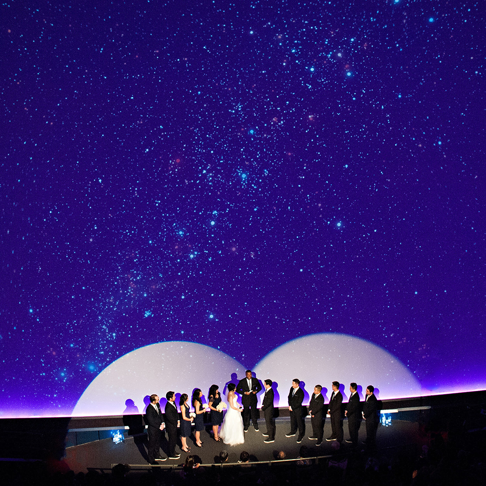 wedding in the planetarium