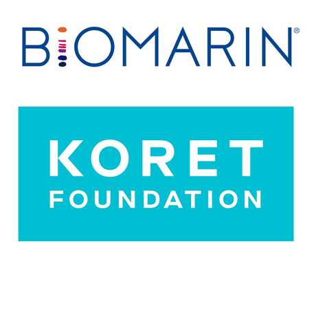 Biomarin and Koret Foundation logos.