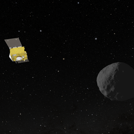 OSIRIS-Rex with Bennu asteroid