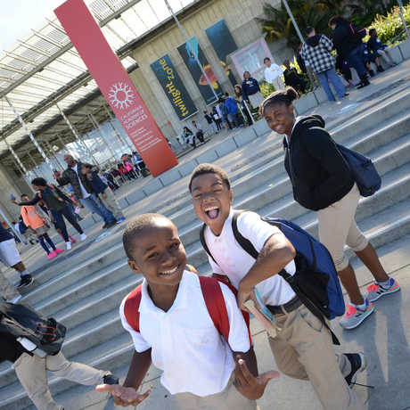 Students on an Academy field trip