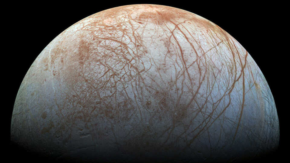 Image of half of Europa in color