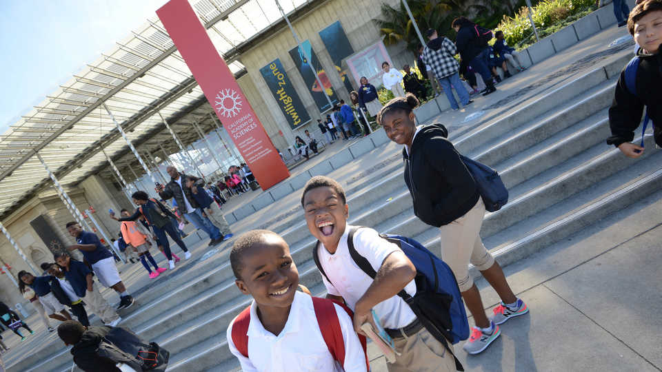 Students on an Academy field trip